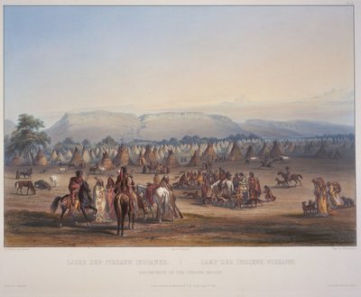Lager der Peikann-Indianer von Karl Bodmer