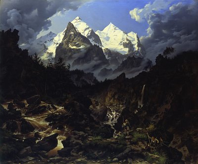 Der Wetterhorn, 1830 von Karl Eduard Biermann