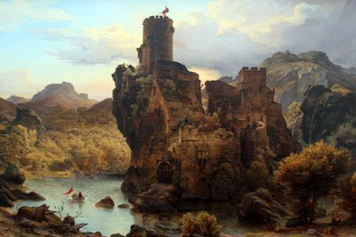 Ritterburg - Felsenschloss von Carl Friedrich Lessing