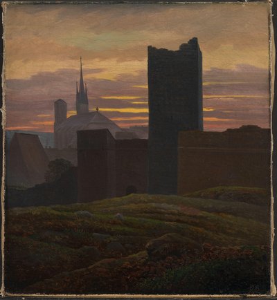 Die Kaiserburg, Eger von Karl Gustav Carus