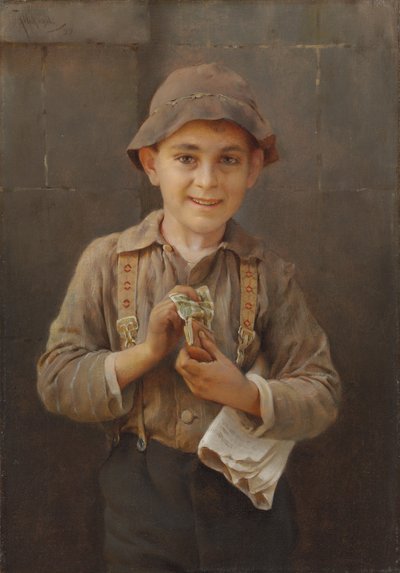 Zeitungsjunge, 1899 von Karl Witkowski