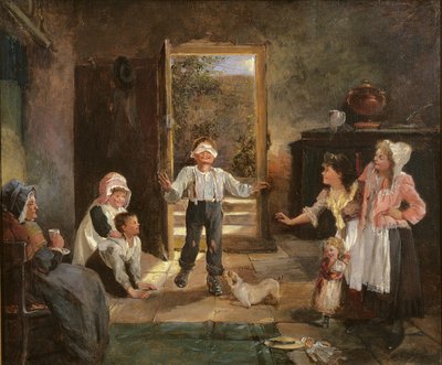 Kinder spielen Blindekuh von Kate Gray