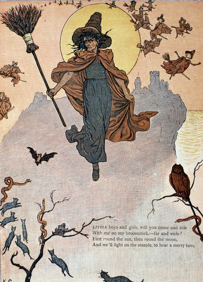 Sabbat böser Hexen und Tiere von Kate Greenaway