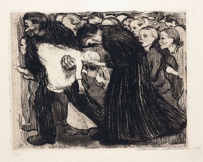 Überfahren, 1910 von Käthe Kollwitz