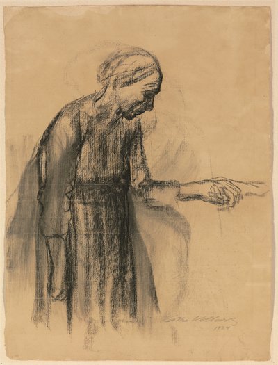 Frau vertraut sich dem Tod an, 1934 von Käthe Kollwitz