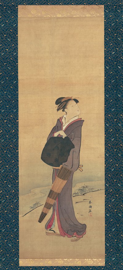 Mädchen am Flussufer von Katsukawa Shuncho