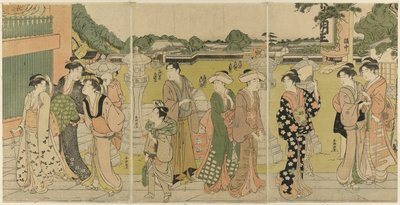 Besuch eines Fudo-Tempels von Katsukawa Shuncho