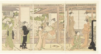 Vorbereitungen für das Puppenfest von Katsukawa Shuncho