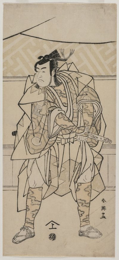 Ichikawa Monnosuke II als Samurai von Katsukawa Shunei