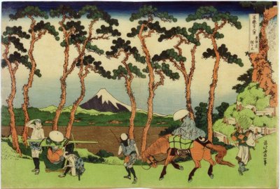 Hodogaya an der Tôkaidô-Straße von Katsushika Hokusai