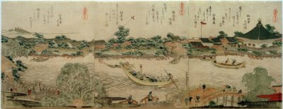 Kulthalle des Komagata-Tempels von Katsushika Hokusai