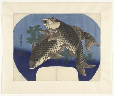 Zwei Karpfen von Katsushika Hokusai