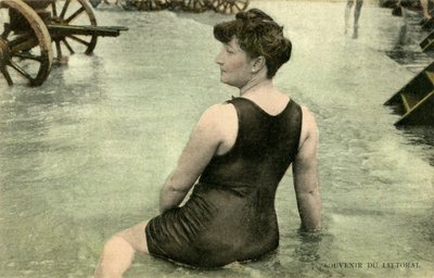 Frau im Badeanzug, ca. frühes 20. Jahrhundert von Alec Hunter