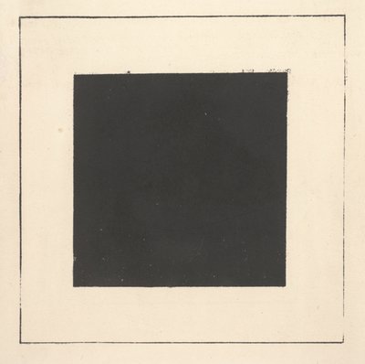 Schwarzes Quadrat aus "Suprematismus: 34 Zeichnungen" von Kazimir Severinovich Malevich