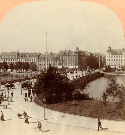 Königin-Louise-Brücke, Kopenhagen, Dänemark, 1901 von Keystone View Company