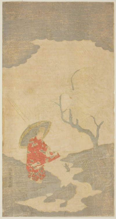 Ono no Tofu beobachtet einen springenden Frosch von Kitao Shigemasa