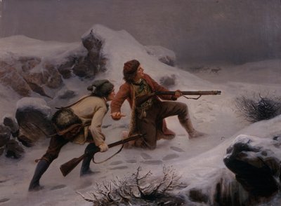 Rentierjagd von Knud Bergslien