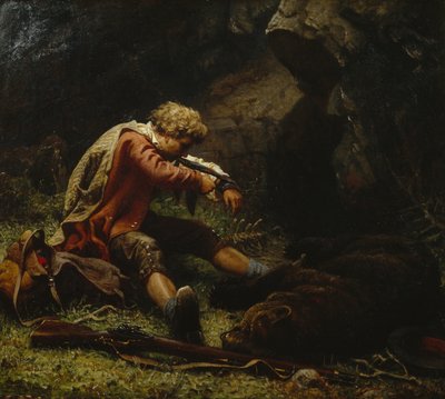 Verwundeter Bärenjäger von Knud Bergslien