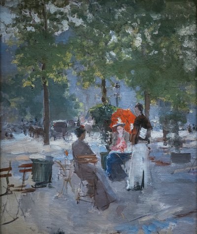 Ein Pariser Café von Konstantin Alekseevich Korovin