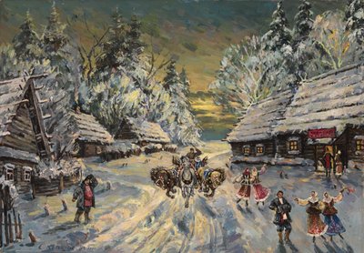 Russischer Winter von Konstantin Alekseevich Korovin