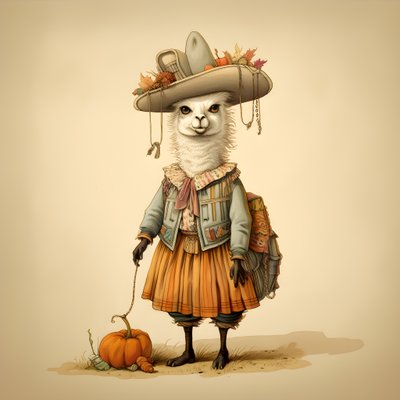 Lama, 18. Jahrhundert Amerika von Kurt Heppke