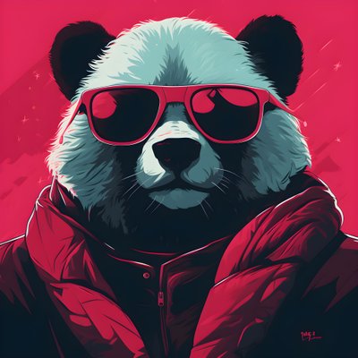 Panda mit Brille 3 von Kurt Heppke