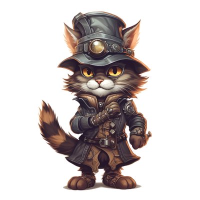 anthropomorphe niedliche Katze von Kurt Heppke