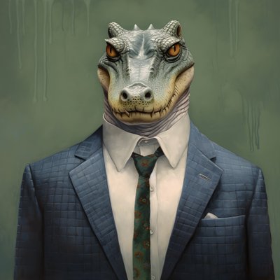 ein Krokodil im Comic-Stil von Kurt Heppke