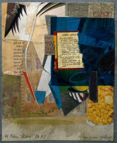 Grün über Gelb von Kurt Schwitters