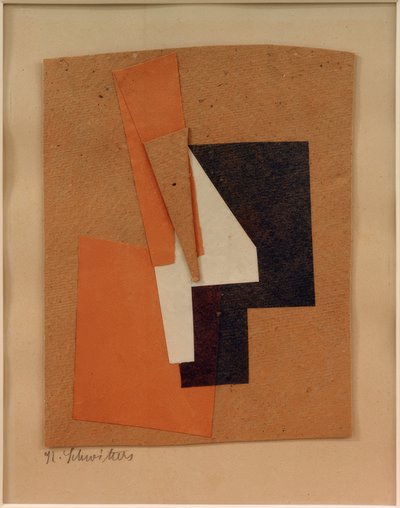 Ohne Titel (grau, blau, rot, weiß) von Kurt Schwitters