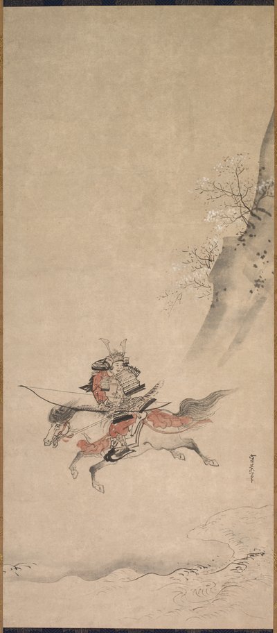Ein Samurai zu Pferd von Kusumi Morikage