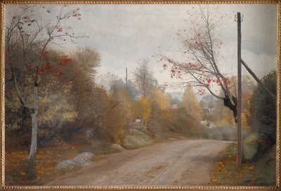 Die Straße bei Mogenstrup, Seeland. Herbst von Laurits Andersen Ring