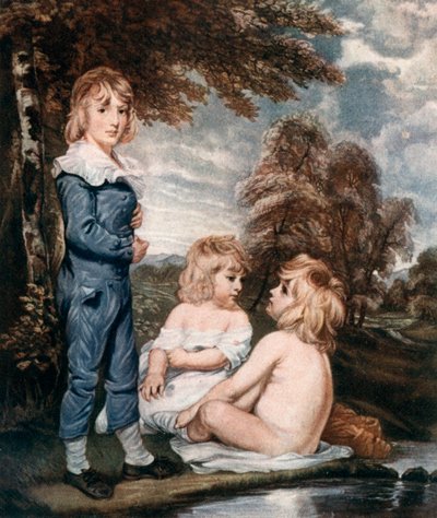 Kinder beim Baden, 18. Jahrhundert, 1912 von L. Edwards