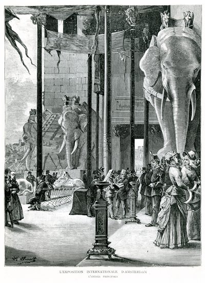 Eingang zur Internationalen Ausstellung in Amsterdam von L. Mariette