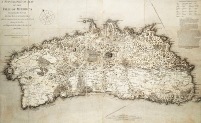 Karte von Menorca von L. S. de la Rochette