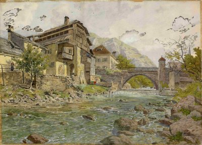 Blick auf Tržič und Tržiška Bistrica von Ladislav Benesch
