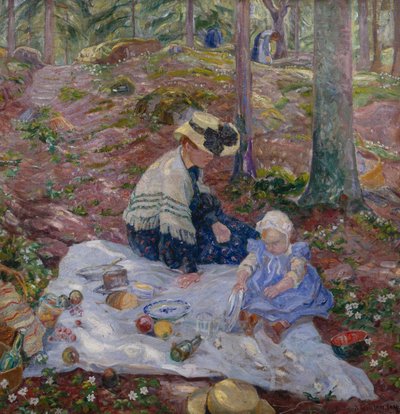 Ingerid und Mutter in Birkelunden von Lars Jorde