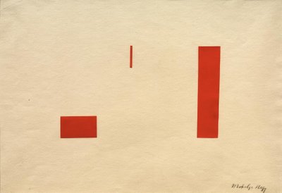 Ohne Titel (Rote Collage) von Laszlo Moholy Nagy