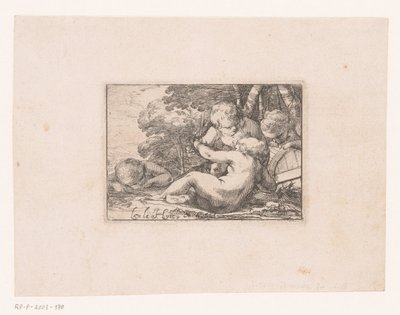 Bacchanal mit betrunkenen Putti von Laurent de La Hire