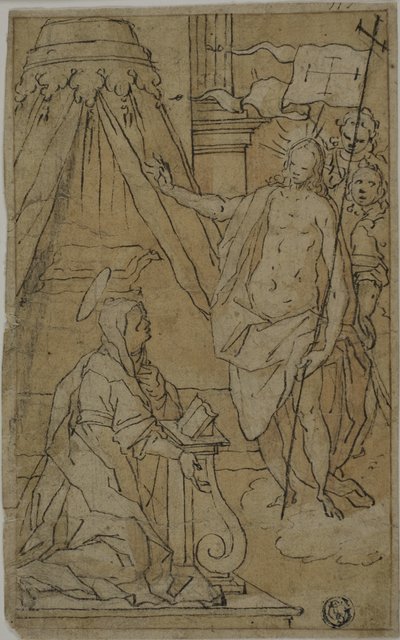 Christus erscheint seiner Mutter von Lazzaro Tavarone