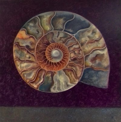 Ammonit, Magenta, 2021 von Lee Campbell