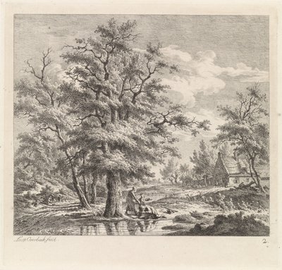 Zwei Jungen am See von Leendert Overbeek