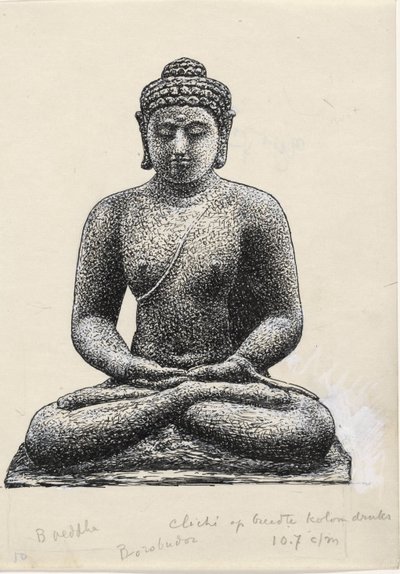 Buddha auf dem Borobudur von Leo Gestel