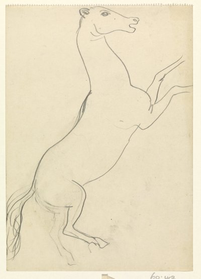 Steigendes Pferd ohne Mähne von Leo Gestel
