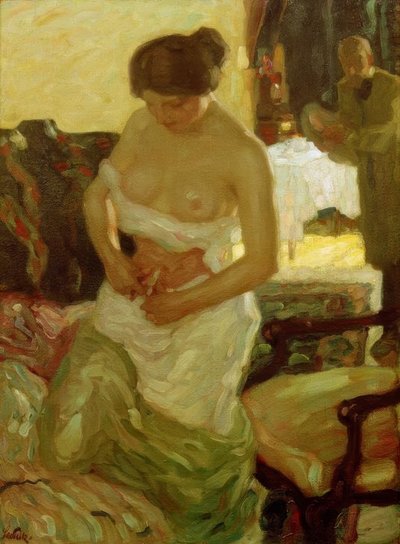 Atelierszene von Leo Putz