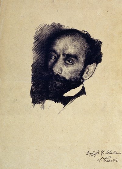 Porträt des Künstlers Isaac Levitan von Leon Bakst