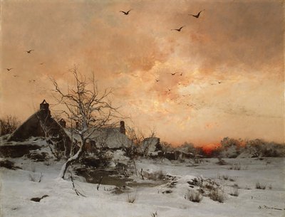 Januar: Cernay, nahe Rambouillet von Leon Germain Pelouse