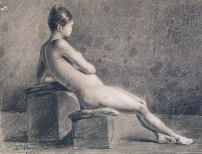 Modell im Profil, um 1853-1922 von Leon Joseph Florentin Bonnat