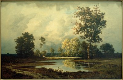Landschaft mit Tümpel von Leon Richet