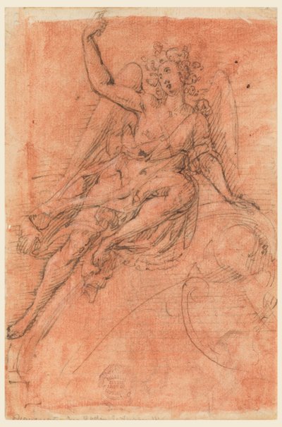Engel auf einer Volute sitzend von Leonardo Scaglia